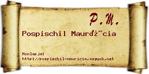 Pospischil Maurícia névjegykártya